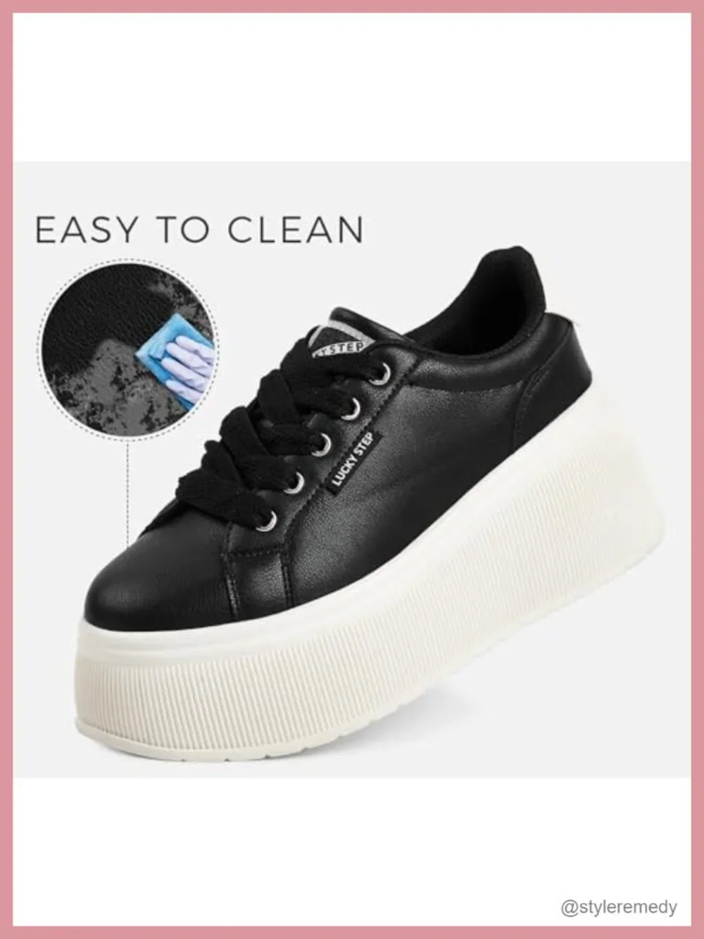 Womens Platform Wedge Canvas Sneakers Lace Up